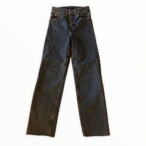 H&M Straight Leg High-rise Raw Hem Jeans